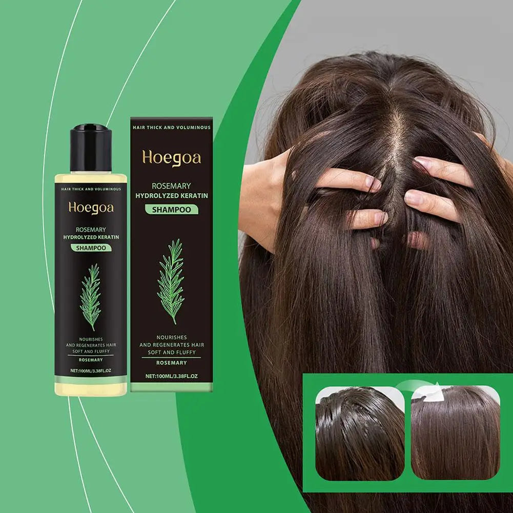 Natural Rosemary Hair Shampoo 100ML Reduce Hair Loss Clean Dandruff Nourish Moisturize Scalp Hair Care Product