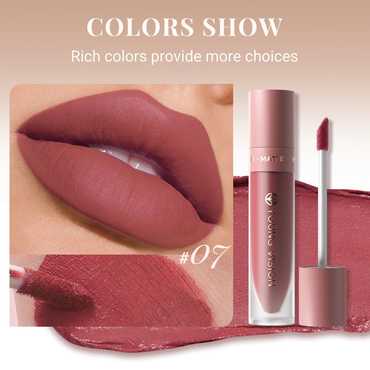 DUNUF Matte Velvet Lip Gloss, 3D Plumping & Waterproof, Square Tube Lipstick, Easy Application, 8 Shades (All-in-One)