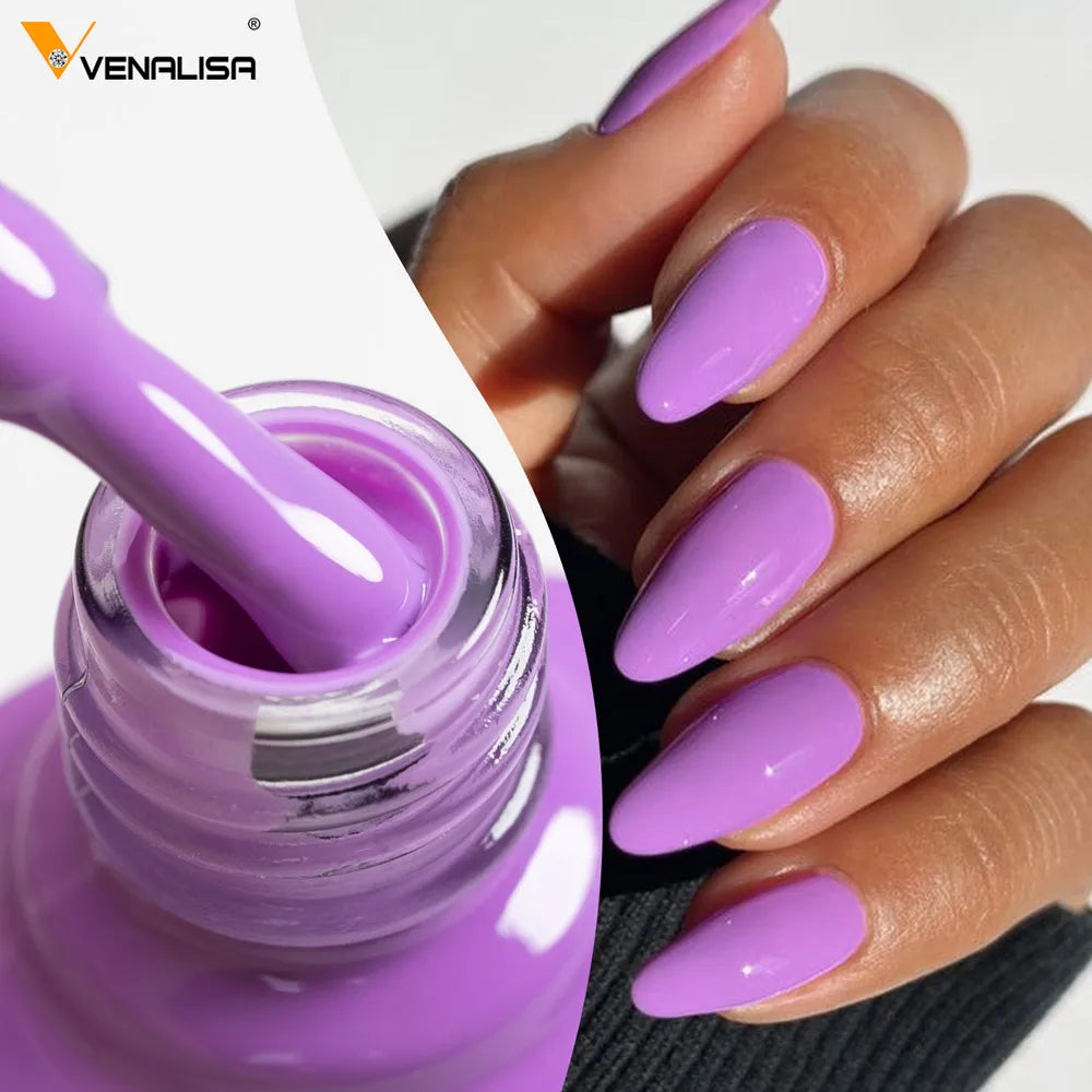 Venalisa HEMA TPO FREE Nail Gel Polish Glitter Gorgeous Full Coverage Soak Off UV LED French Nail Jelly Pink Nude Collection