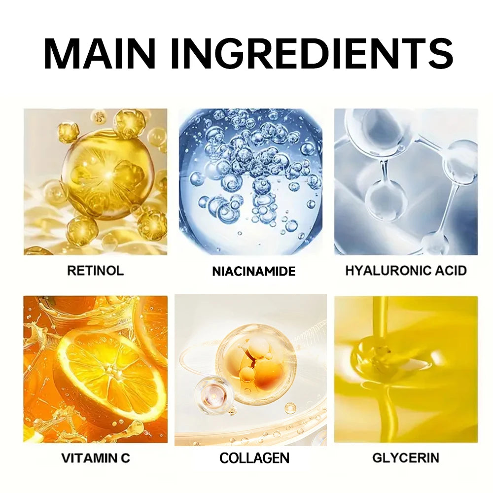 Retinal Face Serum With Niacinamide Vitamin C/E, Hyaluronic Acid & Collagen Softens Skin, Brightening & Radiance Boost