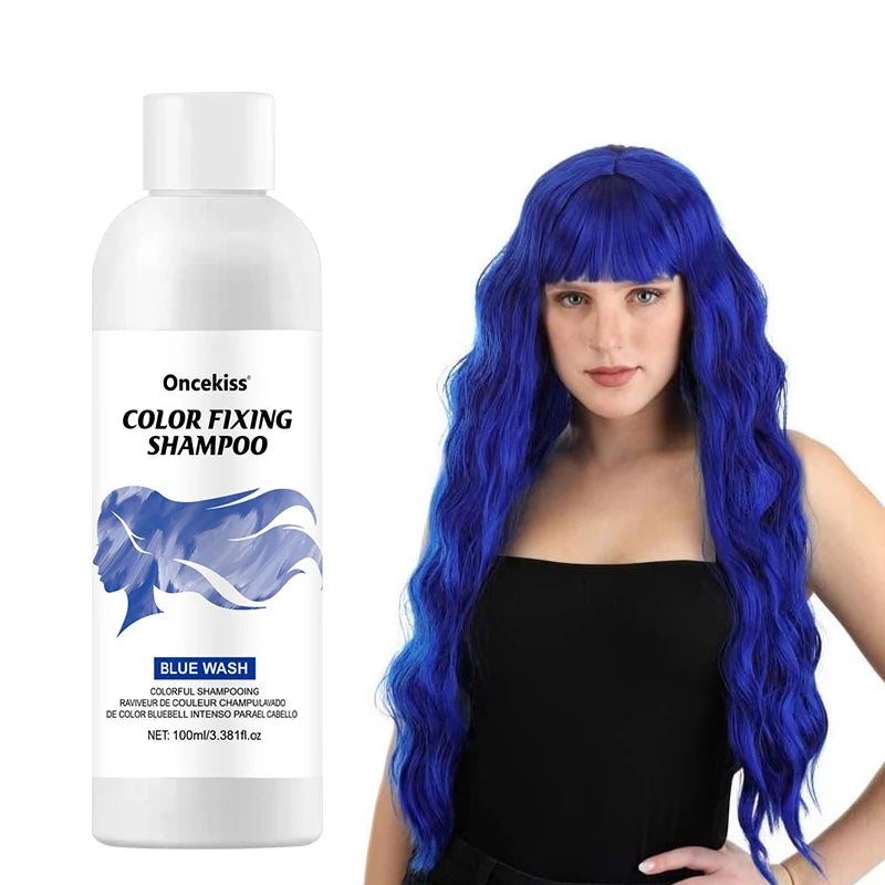 100Ml Color Fixing Purple Shampoo Lock Color Cover Gray Hair Fade Yellow After Bleach Hair Dye Long Lasting Non-irritating Care