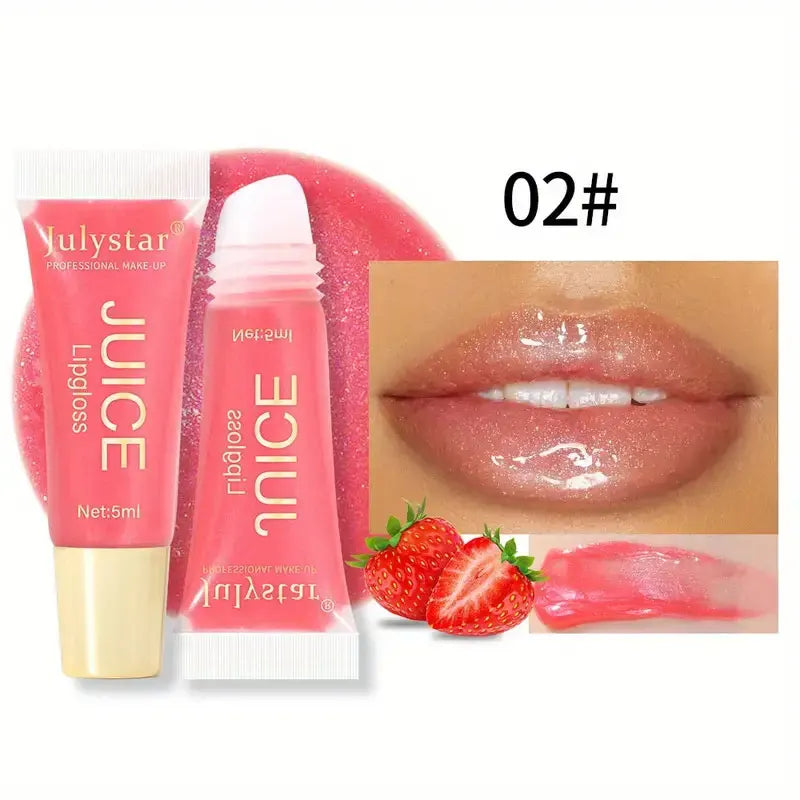 Watery Crystal Clear Jelly Lip Oil Lip Balm Moisturizing And Smoothing Lip Lines Jelly Pout Lip Gloss Glass Lip Fruit Scent