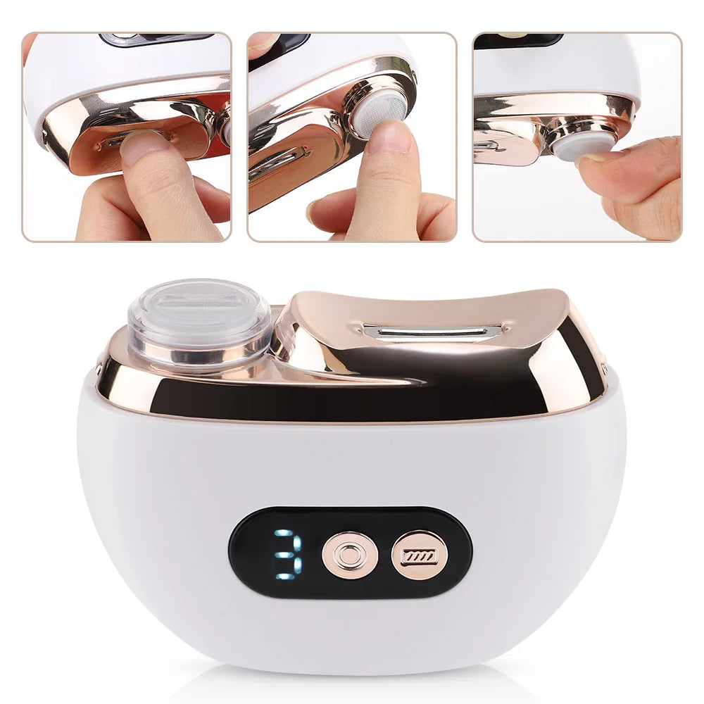 Electric Nail Clipper Cutter With LED Light 2in 1 Automatic Nail Grinder Trimmer For Baby Adult Mini Manicure Tools Nail Care