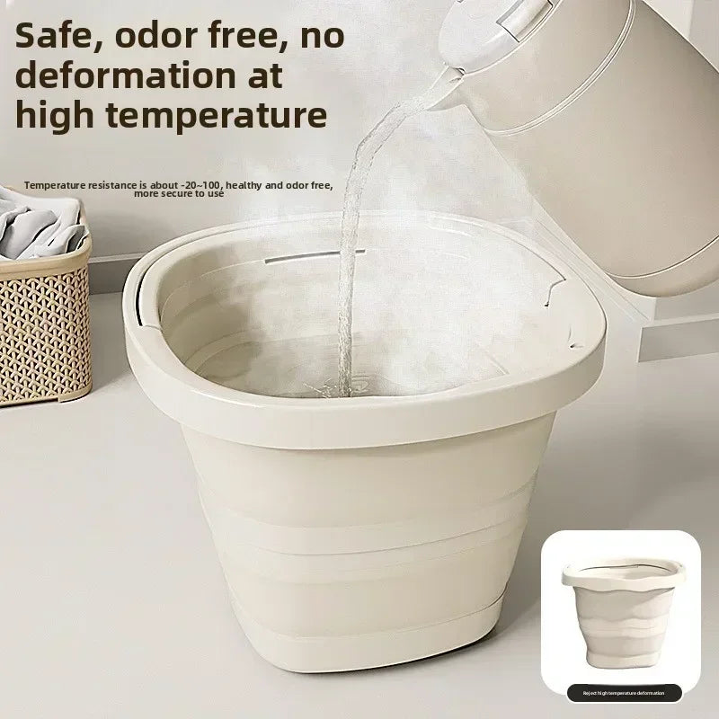 Large Capacity Foldable Water Bucket Portable Thickened Tub for Home Dorm Foot Soak Outdoor Fishing