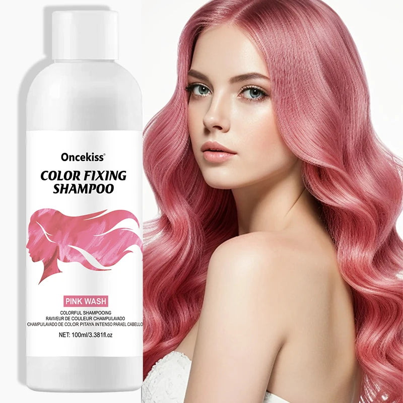 100Ml Color Fixing Purple Shampoo Lock Color Cover Gray Hair Fade Yellow After Bleach Hair Dye Long Lasting Non-irritating Care