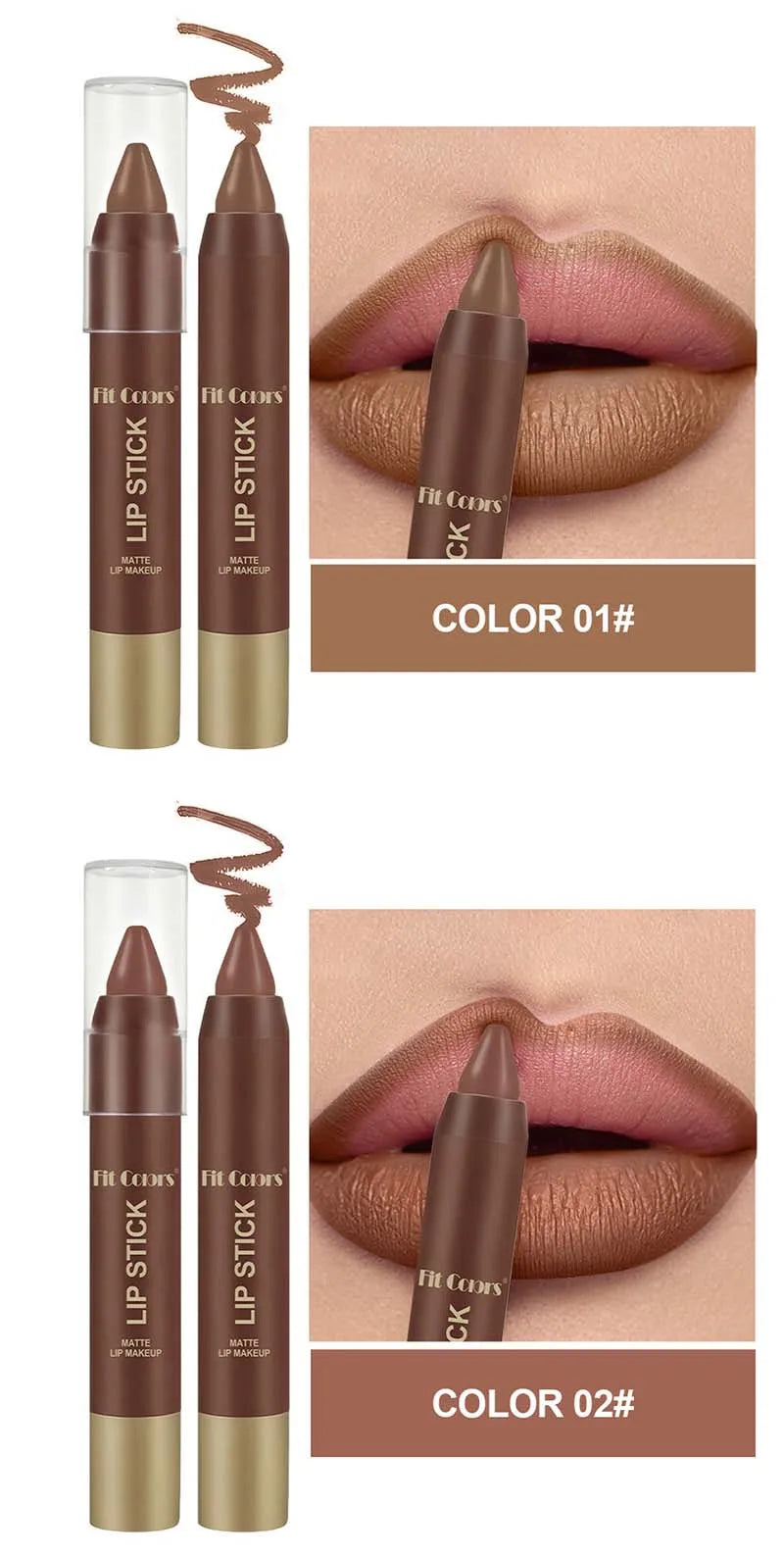 Matte Lipstick Makeup Velvet Lip Liner Crayon Sexy Brown Red Chocolate Tint Lipstick Lip Contouring Lipliner Outline Cosmetic
