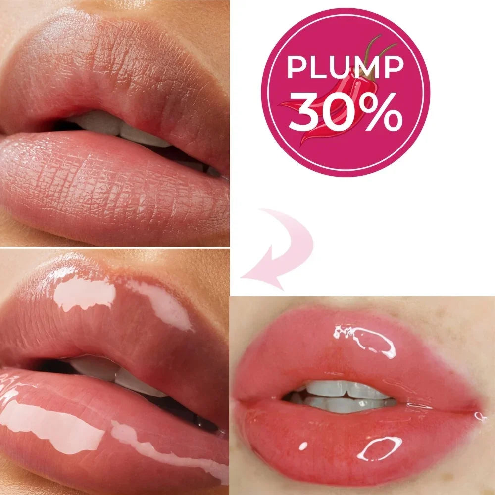 BEAUTY GLAZED Chili Lip Plumper Oil Serum Instant Long Lasting Volumising Essence Oil Sexy Lip Balm