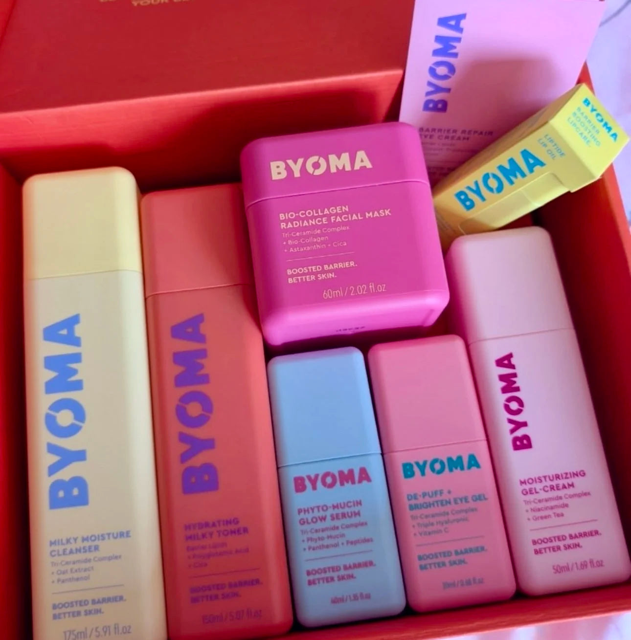 BYOMA Phyto-Mucin Glow Serum Series Hydrating Recovery Oil Milky Toner Serum Original Brand Skin Care Set Moisturizing Gel-Cream