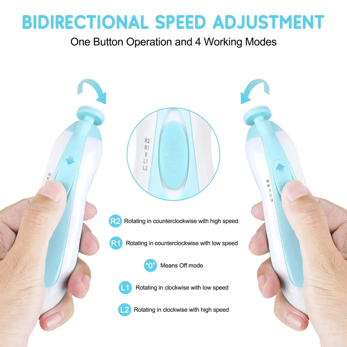 Multifunctional Electric Baby Nail Trimmer Set, Gentle Fingernail & Toenail File Clipper, Safe Manicure Tool for Newborn Daily N