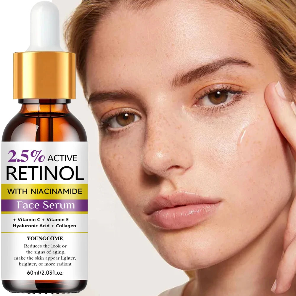 Retinal Face Serum With Niacinamide Vitamin C/E, Hyaluronic Acid & Collagen Softens Skin, Brightening & Radiance Boost