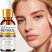 Retinal Face Serum With Niacinamide Vitamin C/E, Hyaluronic Acid & Collagen Softens Skin, Brightening & Radiance Boost