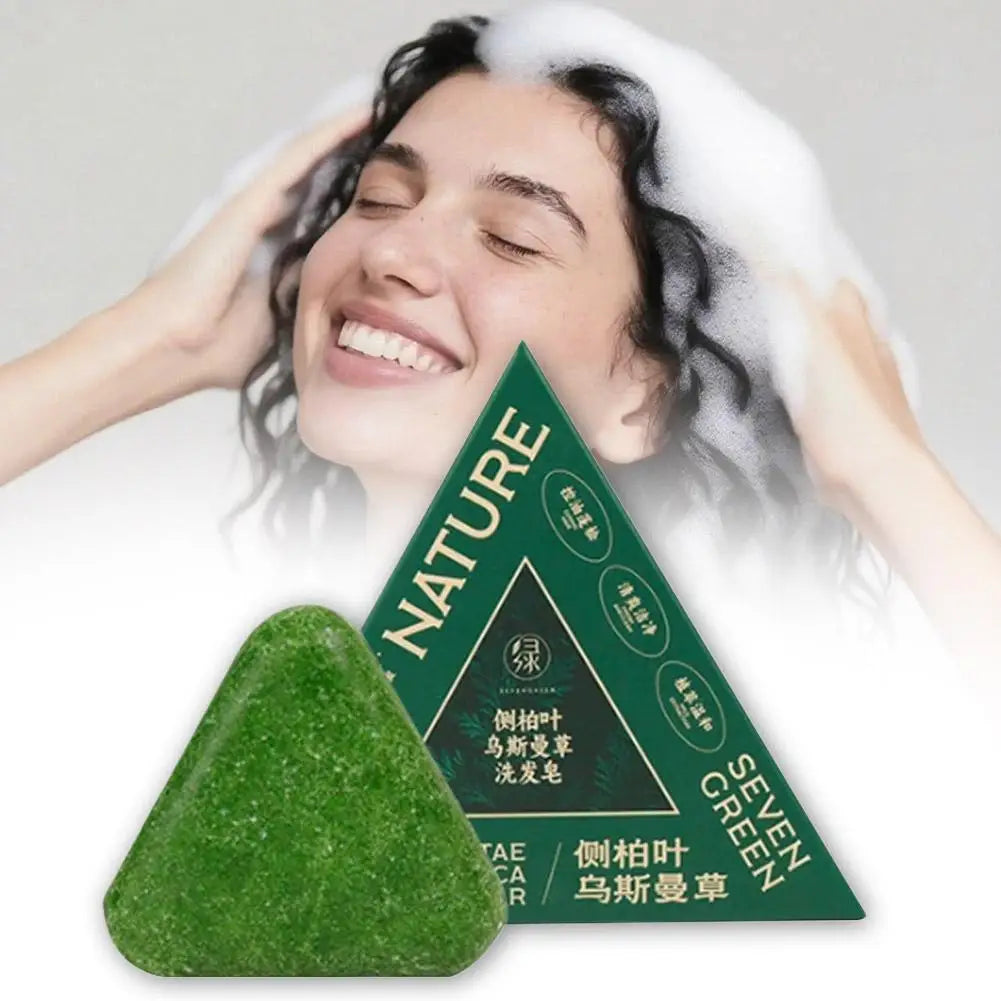 Original Platycladi Usman grass handmade shampoo soap Polygonum multiflorum anti-removal solid hair nourishing hair control oil