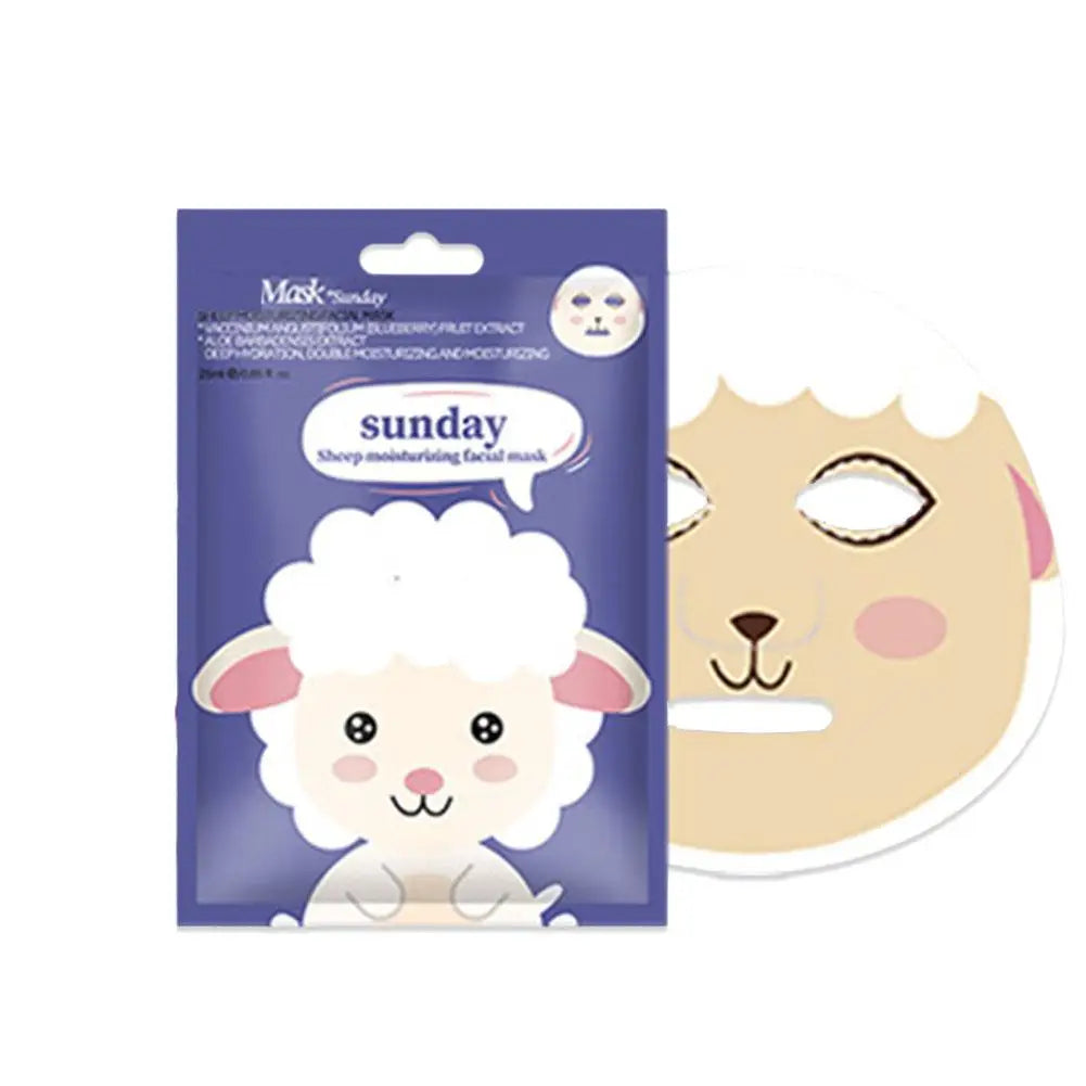 1/7pcs Cartoon Facial Mask Deep Hydrating Sheet Mask Moisturizing Tender Skin Mask Dog Panda Pig Animal Pattern Skin Care