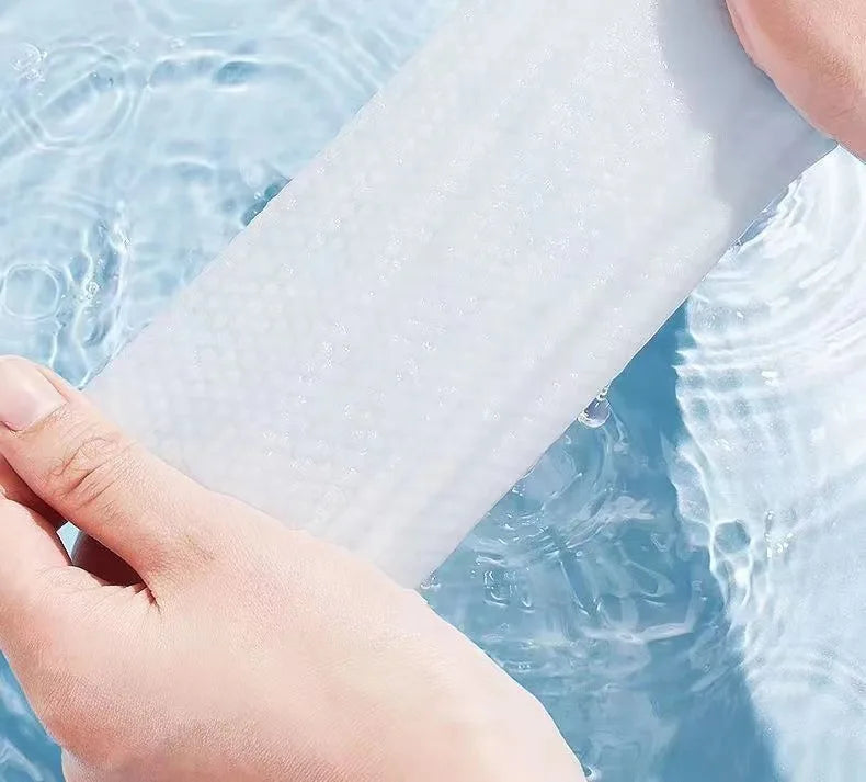 Natural Disposable Face Towel Travel Facial Cleansing Wet And Dry Makeup Remover Pearl Cotton Soft Makeup Nonwoven Towel
