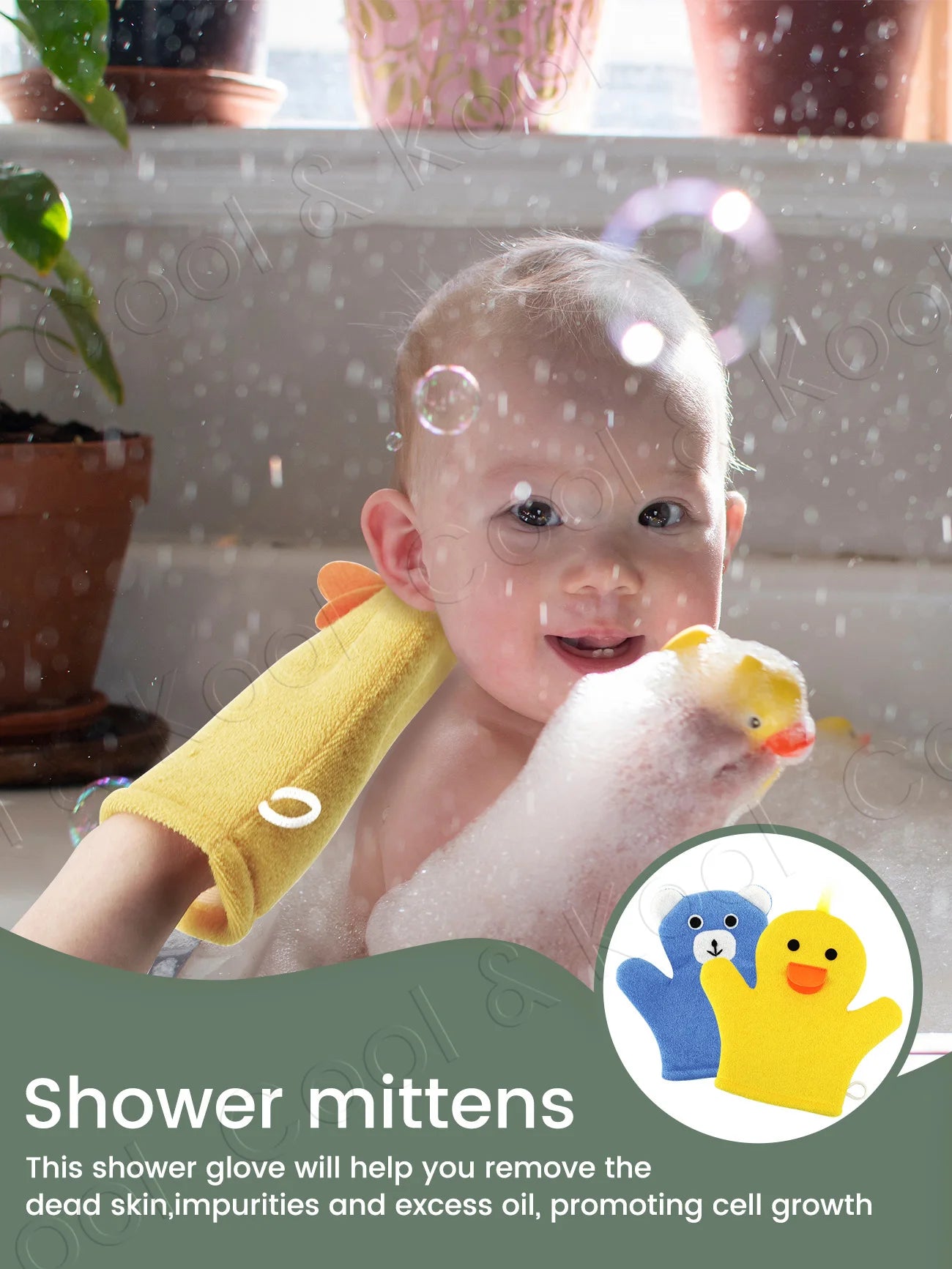 Gentle Baby Bath Mitts, Ultra-Soft Cartoon Gloves for Sensitive Skin and Fun, Effective Cleansing