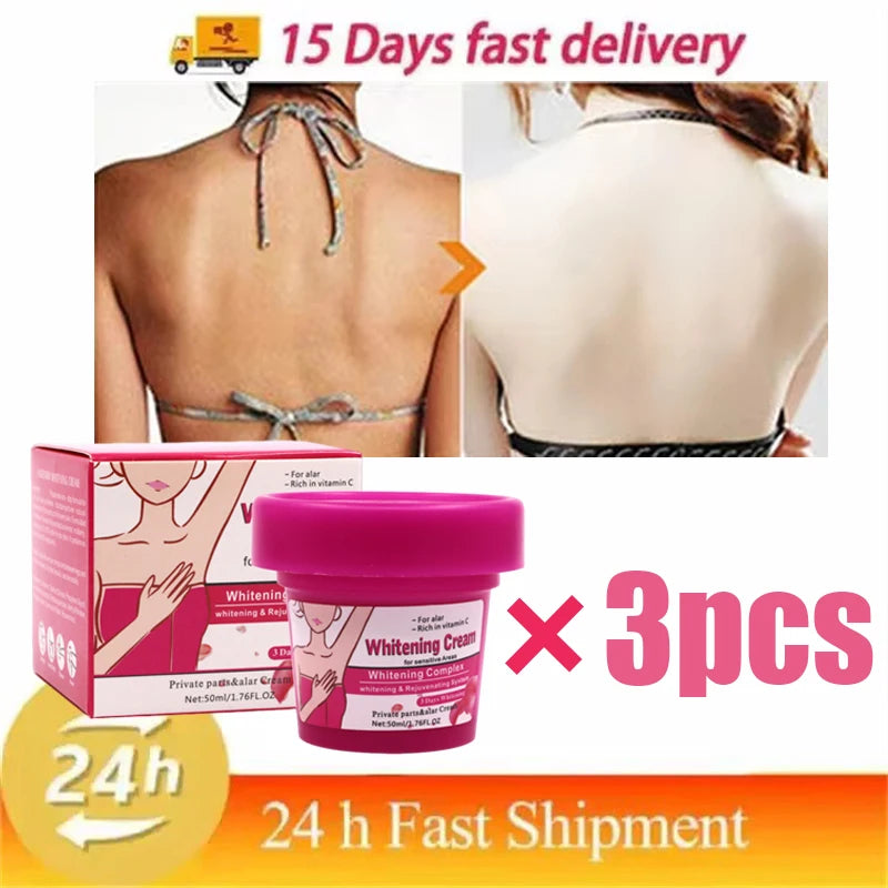 Body Whitening Bleach Cream Brighten Underarm Elbow Knees Joint Removal Intimate Parts Dark Spots Melanin Snow Bleach Cream