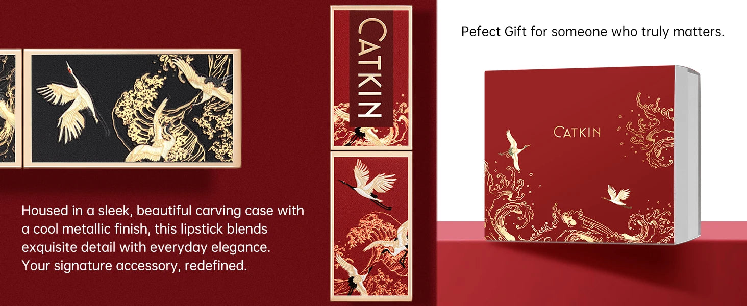 CATKIN Makeup Velvet Matte Lipstick, Hydrating Satin Long Lasting Lipstick with Smooth and Creamy Texture
