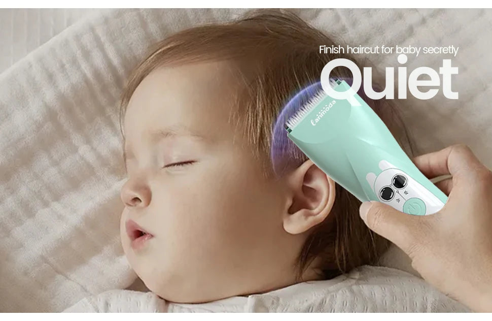 Baby Hair Clipper Quiet Electric Rechargeable Kids Trimmer for Children Grooming Shaver Haircut Machine Ceramic Blade Waterproof