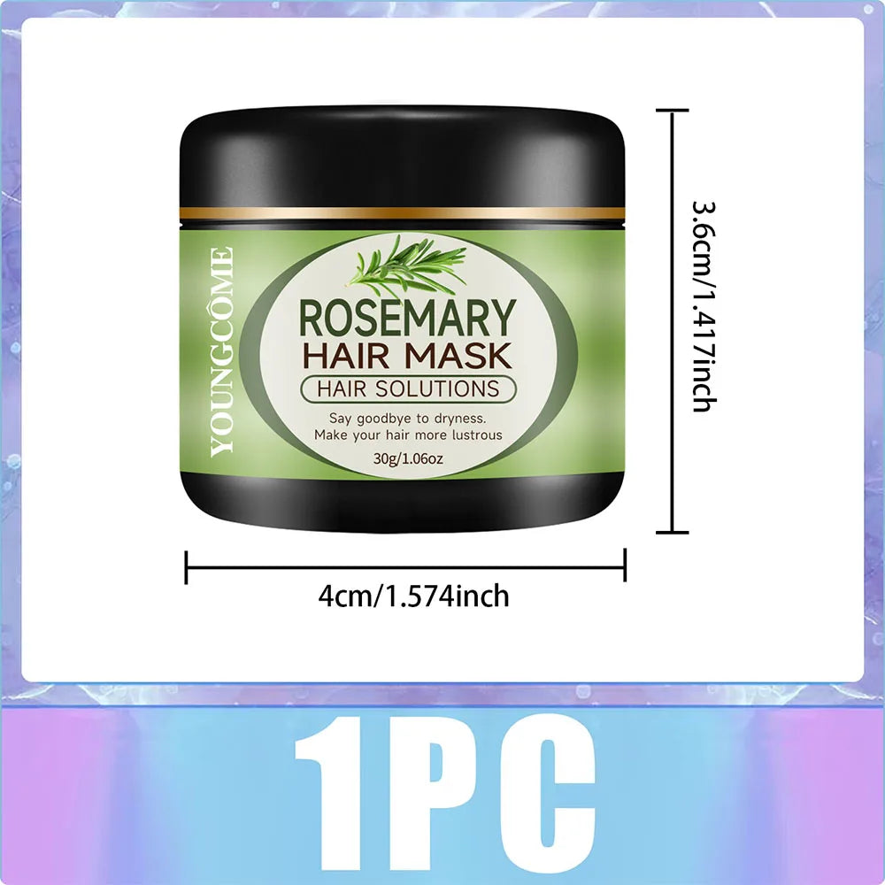 Rosemary Hair Essential Oil Hair Mask Nourishing Hair Oil Smoothing Shine Soft Hair Serum Repair Damaged Frizz Dry Hair Treatmen