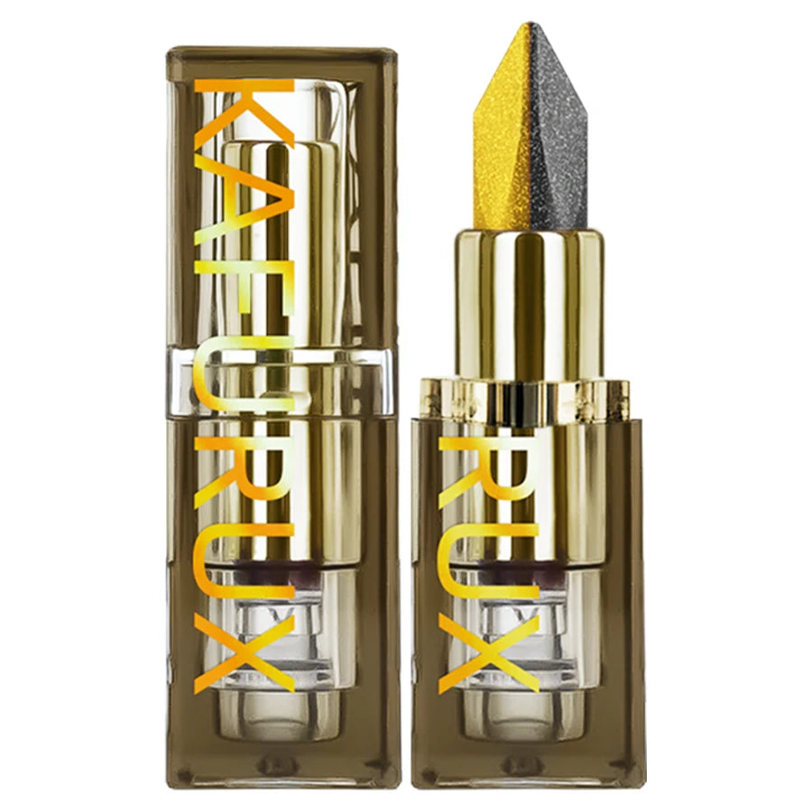 1PC Metallic Finish Lipstick Glitter Black&yellow Two Tone High Pigment Lip Tint  Korean Makeup Hydrating Shine Cosmetic Gifts