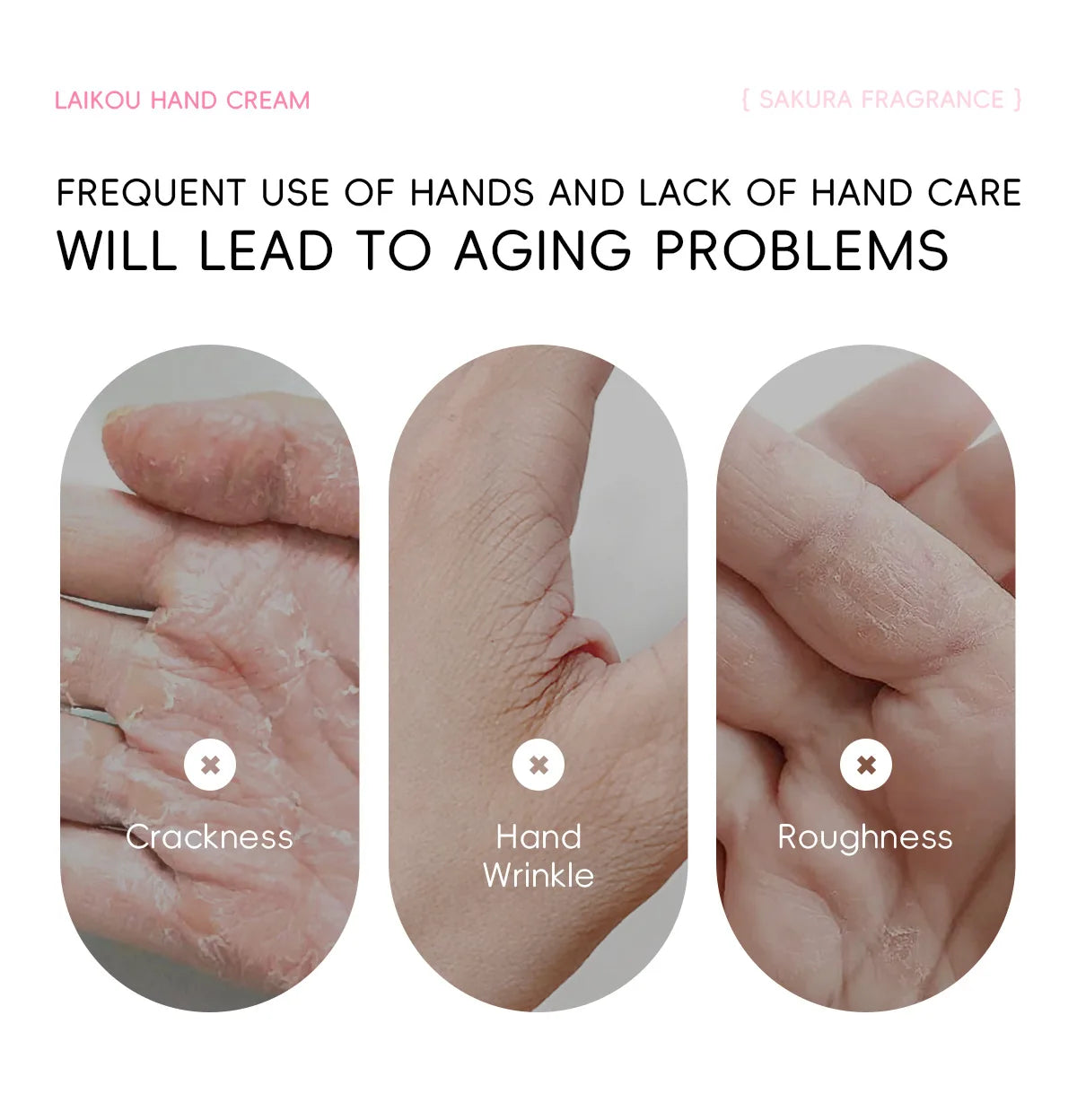 7pcs Collagen Sakura Hand Cream Skin Soften Nourish Care Deep Cracked Repair Beauty Products Girl Moisturizing Hand Skin