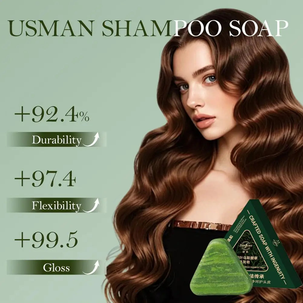 Herbal Extracts Hair Shampoo Bar Cleaning, Oil Control, Thickening Arborvitae Leaf And Usmal Grass Shampoo Bar Hair Care Soap