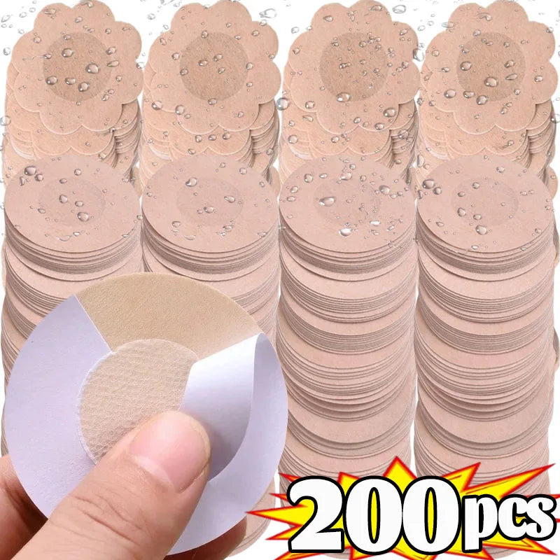 10/200PCS Women Nipple Cover Stickers Breast Lift Tape Pasties Invisible Self-Adhesive Disposable Bra Padding Chest Paste Patch