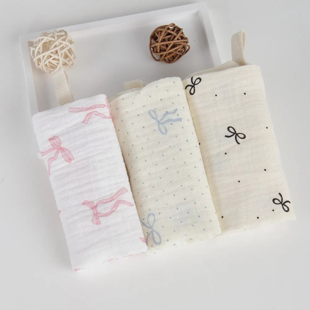 Portable High Quality 4-Layer Pure Cotton Cotton Washcloth Absorbent Soft Square Towels Gauze Cotton Towels Newborn Burp Cloth