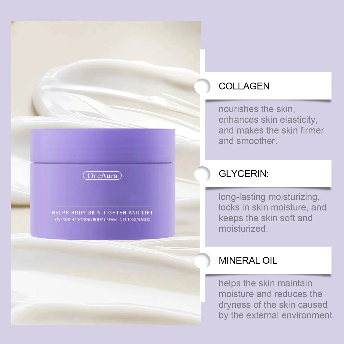 Body Shaping Cream Firming Lifting Moisturizer Skin Improving Sagging Tightens Skin Contours Smooth Massage Body Sculpting Cream