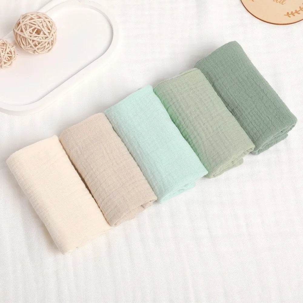 Portable High Quality 4-Layer Pure Cotton Cotton Washcloth Absorbent Soft Square Towels Gauze Cotton Towels Newborn Burp Cloth