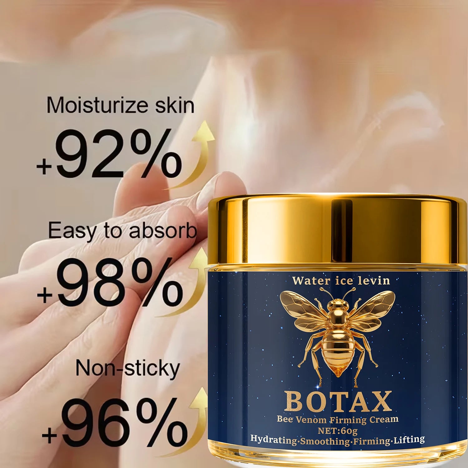 BOTAX Bee Venom Firming Cream with Hyaluronic Acid & Retinol for Hydrating & Lifting, All Skin Types, Day & Night Use