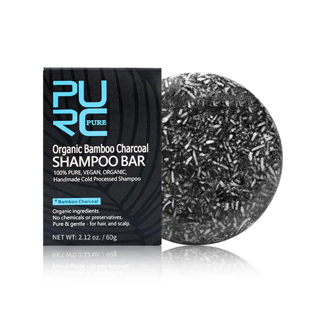 1PCS PURC Gray White Hair Shampoo Bar Bamboo Charcoal Detox Black Scalp Care Hair & Hair Bar Clean Shiny Treatment Soap W8S2