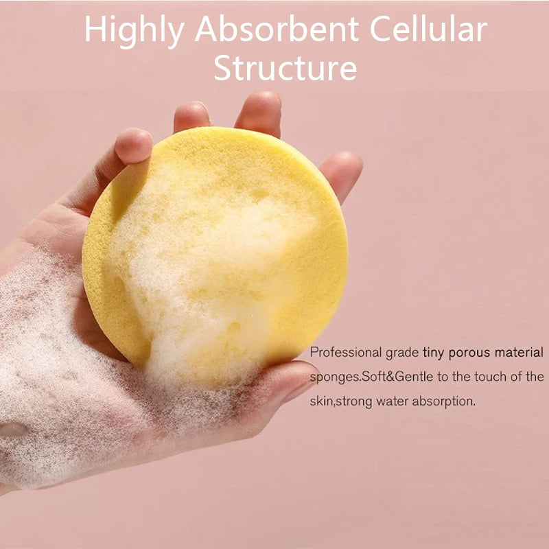 Compressed Round Facial Cleansing Sponges Cleaning Brushes Cleanse Tools Makeup Remover Wipes Finger