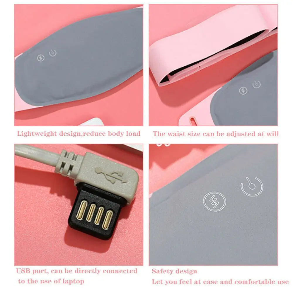 Comfortable Relief Cramps Period Pain USB Electric Heating Waistband Warm Palace Belt Menstrual Heat Pad Belt