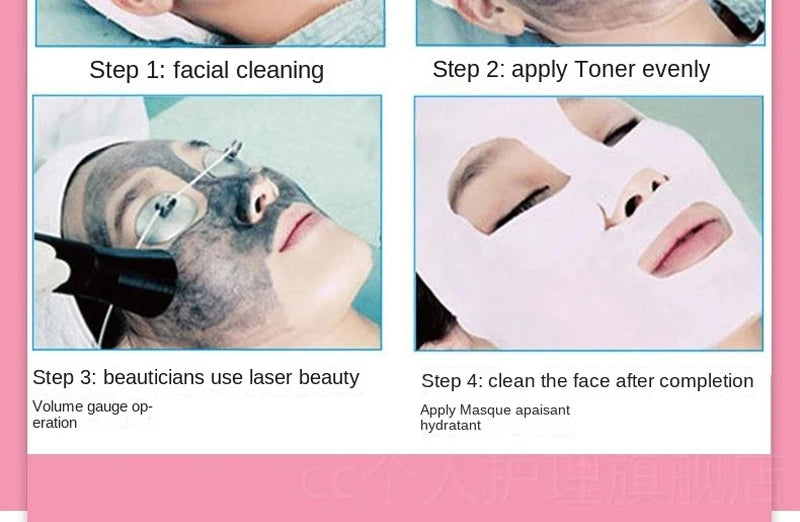 Carbon Gel Black Face Cream Mask Facial Deep Cleaning Support Laser Active Nano Toner Skin Rejuvenation Whitening Care Tools