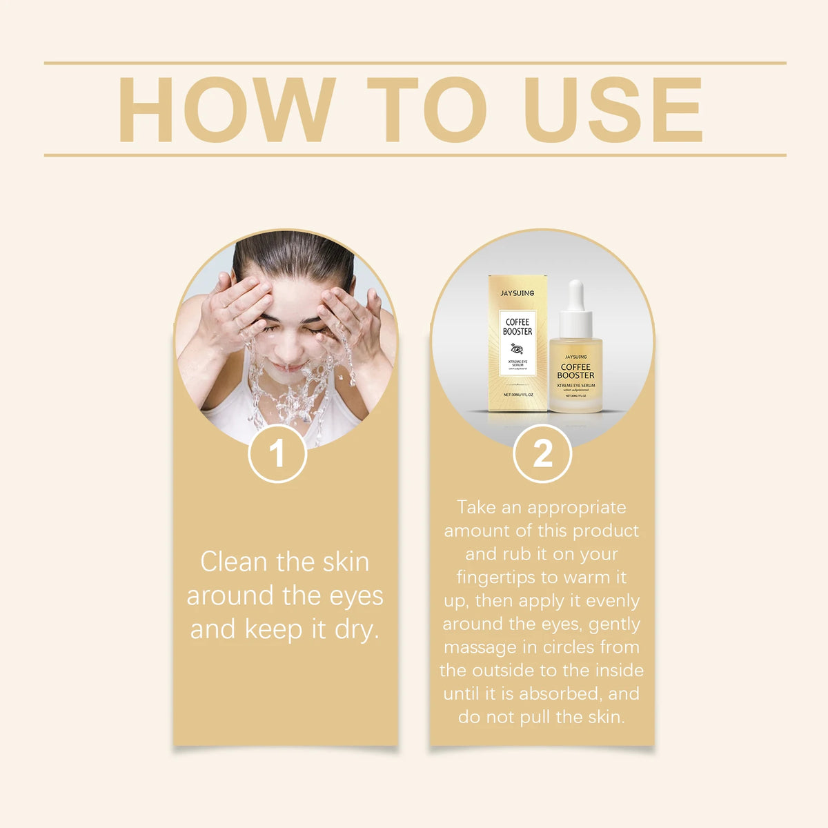 Hyaluronic Acid Eye Serum Coffee Fade Fine Lines Dark Circles Remove Eye Bags Puffiness Hydrate Refreshing Nicotinamide Eye Care