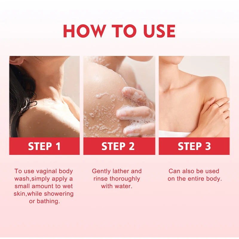 Women PH Balancing Cleansing Wash Shower Gel Set Natural Plant Extract Aloe Vera Gentle Intimate Care Daily Refreshing Body Care
