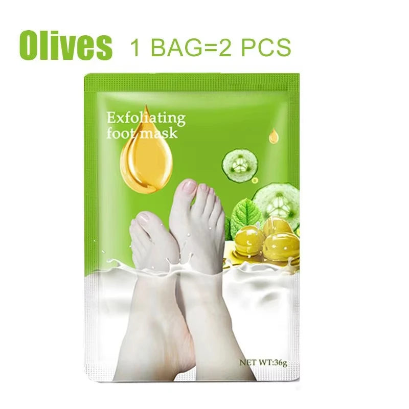 1/2/3 Pair Feet Exfoliating Foot Masks Pedicure Socks Exfoliation Scrub for Feet Mask Remove Dead Skin Heels Foot Peeling Mask