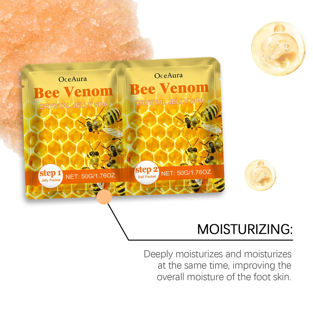 Crystal Jelly Spa Foot Soak Remove Dead Skin Soften Calluses Body Exfoliation Eliminate Fatigue Soothing Mud Scruber Skin Care