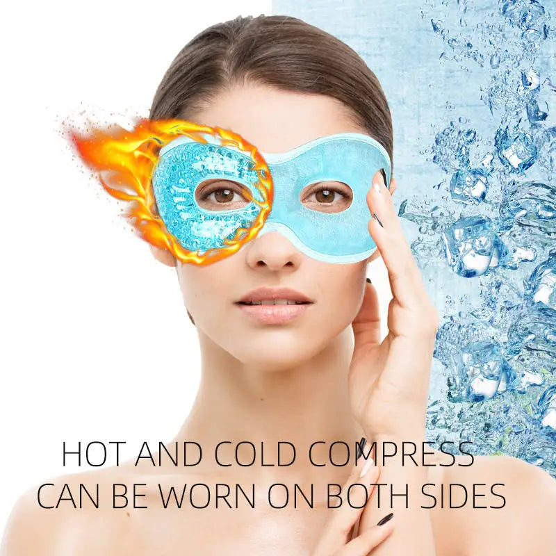 Cooling Gel Eye Mask with Eye Holes Cold Eye Packs for Puffiness & Swelling Reusable Hot Cold Compress Heat Ice Gel Pack