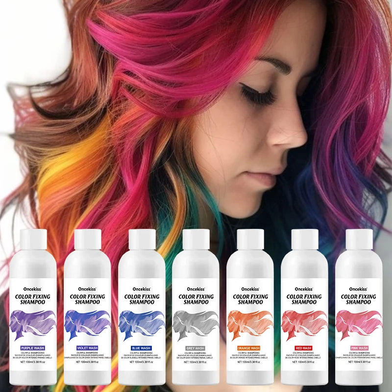 100Ml Color Fixing Purple Shampoo Lock Color Cover Gray Hair Fade Yellow After Bleach Hair Dye Long Lasting Non-irritating Care