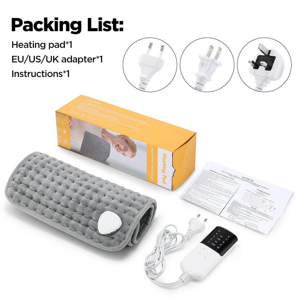 Home Electric Heating Pad Back Shoulder Office Winter Warming Blanket 10 Heat Thermal Mat Abdomen Period Menstrual Belt