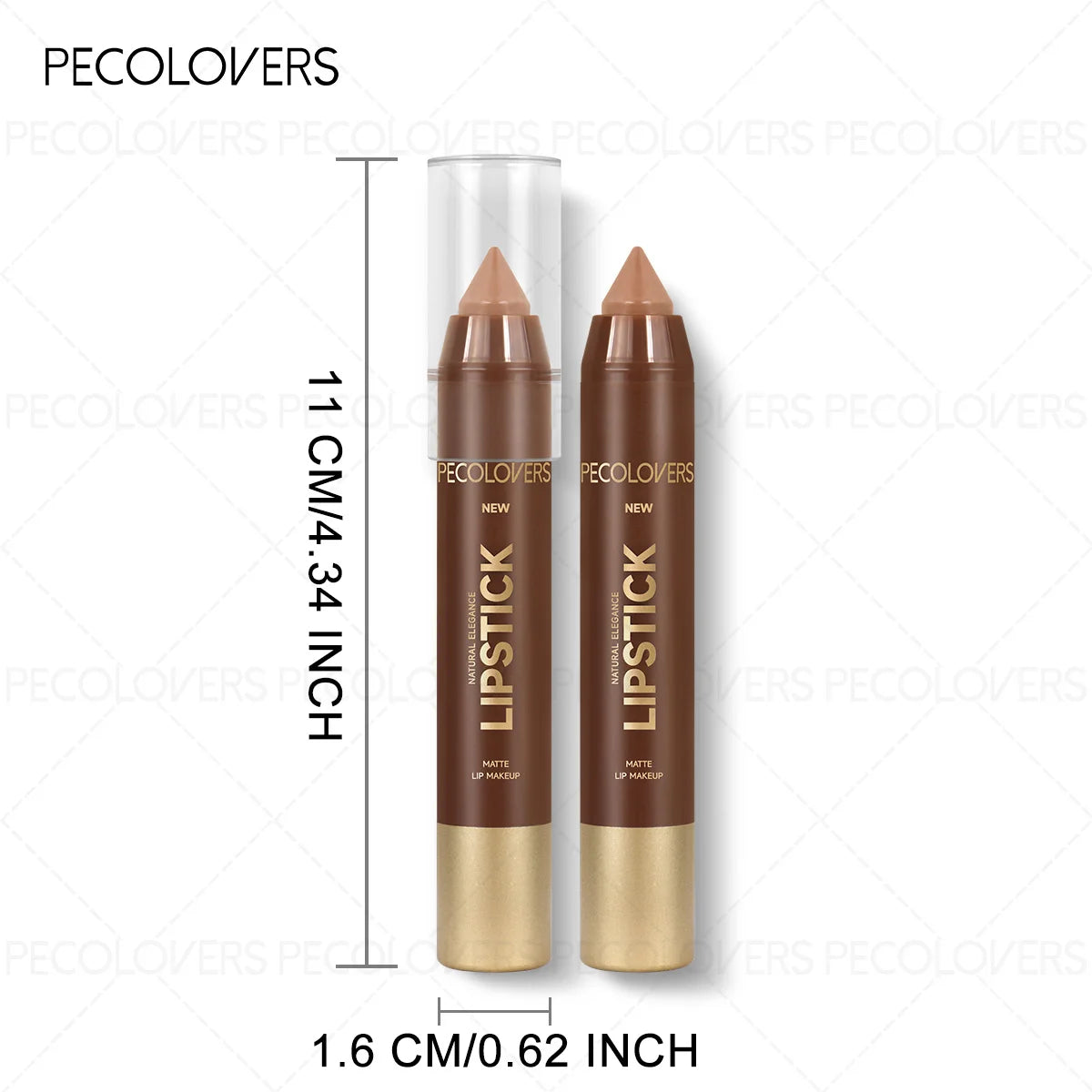 1PC Brown Matte Lip Liner Crayon, Smooth Application, Highly Pigmented, Long-lasting Wear, Lip Cosmetics