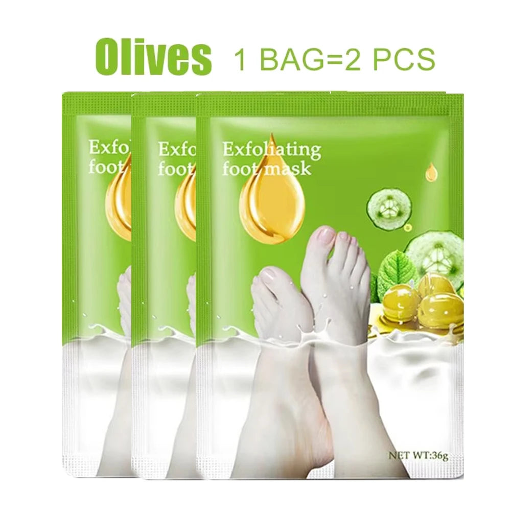 1/2/3 Pair Feet Exfoliating Foot Masks Pedicure Socks Exfoliation Scrub for Feet Mask Remove Dead Skin Heels Foot Peeling Mask