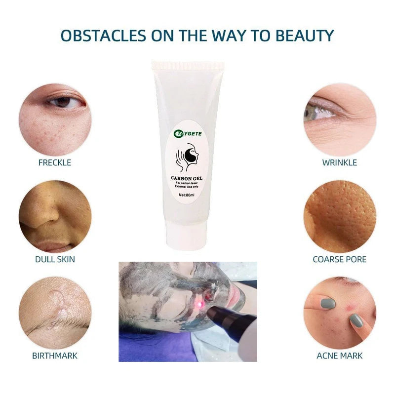 Carbon Gel Black Face Cream Mask Facial Deep Cleaning Support Laser Active Nano Toner Skin Rejuvenation Whitening Care Tools