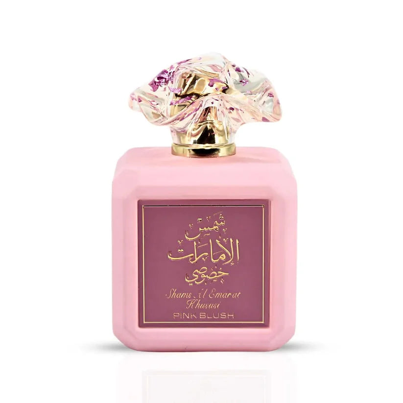 Ard Al Zaafaran Shams Al Emarat Khususi Pink Blush Eau De Parfum 100ml 3.4oz Women Perfume Long Lasting Fruity Marshmallow Vanilla Gourmand Arabian Fragrance Luxury Gift Box For Her
