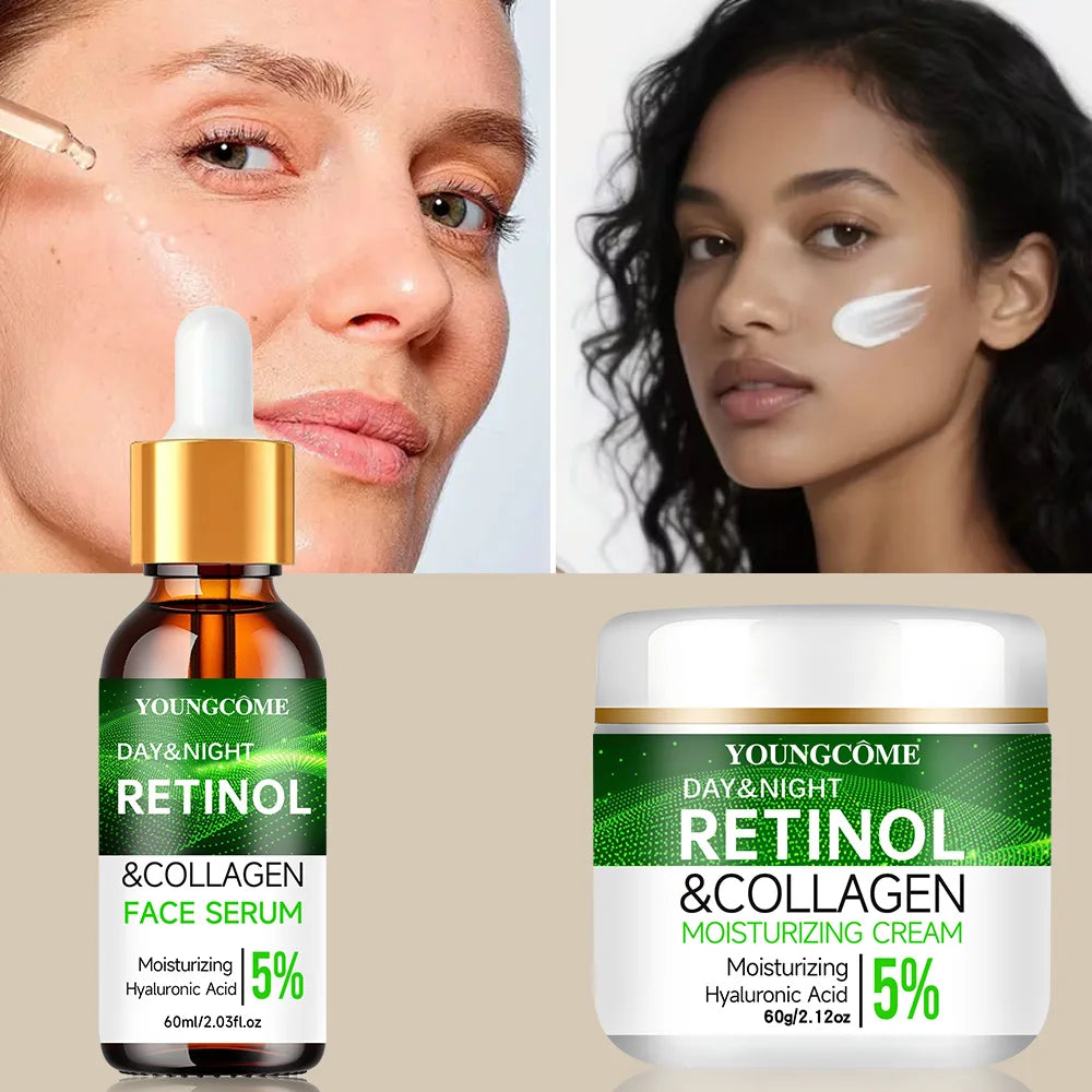 YOUNGCOME Retinol Day Night Moisturizer Cream - Hyaluronic Acid Hydration for Daily Skin Care | Face Moisturizing Lotion