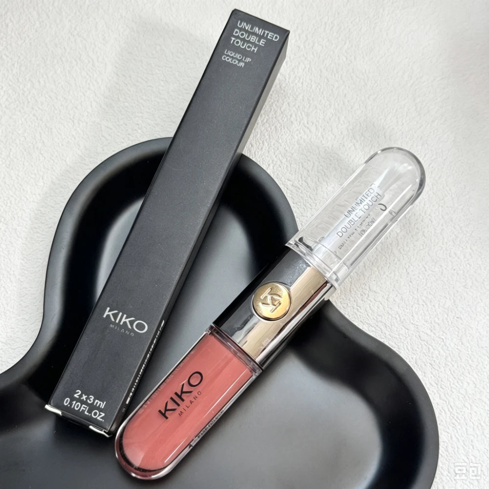 Luxury KIKO Milano Unlimited Double Touch 103 Milk Tea Double Headed Lipstick Mirror Non-Stick Long-Lasting Moisturizing Daily
