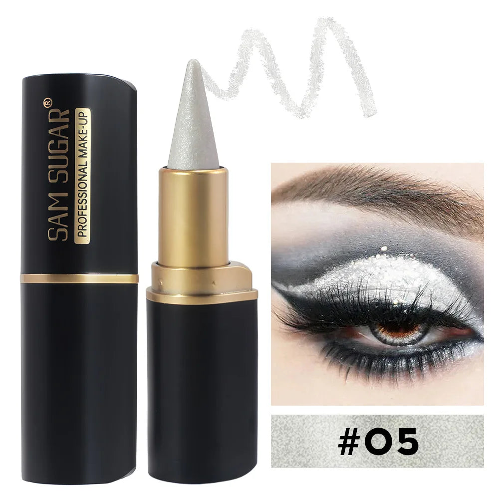 Black Waterproof Eyeliner Pen Long Lasting 24H Smudge Proof Gel Makeup Highlighter For Smokey Eye Look Fast Drying