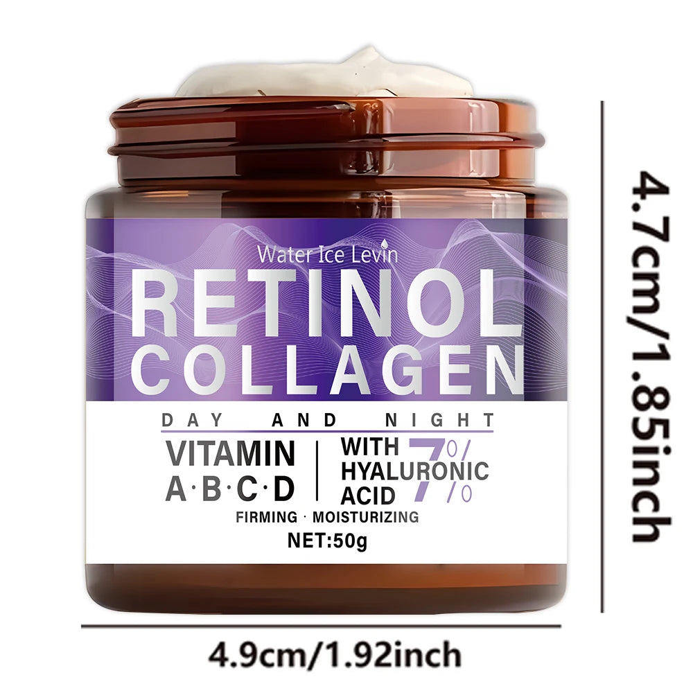 50g Collagen Retinol Niacinamide Day and Night Moisturizing Cream, Moisturizing and Firming, with a Silky Texture Suitable for All Skin Types